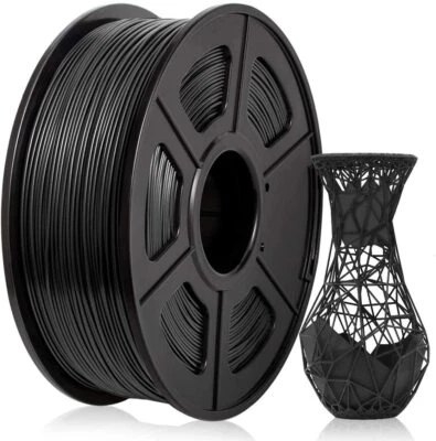 SUNLU PLA Carbon Fiber 3D Printer Filament Black 1.75mm 1KG/ Spool NO-Brittle - Image 1 of 4