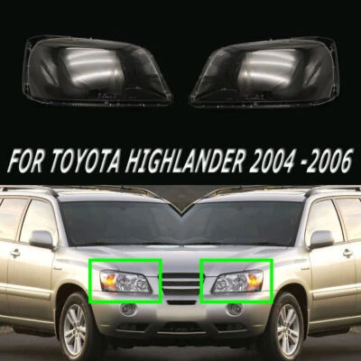 For Toyota Highlander 2004 2005 2006 Headlight Lens Cover Transparent Headlamp Foto 1 de 4