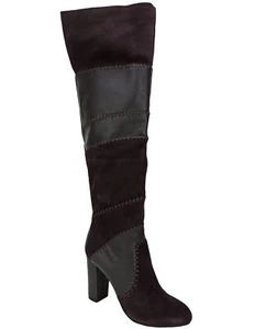 Bar III Women's Naomi Patchwork Over-The-Knee Boots Vampire Red Suede Size 7 M - Picture 1 of 5
