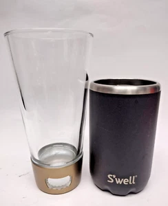 Combo of Swell Insulated Drink Chiller 12 oz Can Bottles and Asobu Beer Glass - Picture 1 of 7