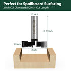 2in Cutting Diameter, CNC Spoilboard Surfacing, Router Bits, 1/2in Shank , Slab