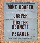 Blues Night Duster Bennett Mike Cooper & Shakey Vick And More Event Poster 60’s