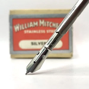 x2 William Mitchell's Silveroid Reservoir 0249 F Pen Nibs NEW Vintage Dip Pen - Picture 1 of 5