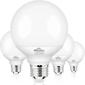 Winshine G25 LED Globe Light Bulbs for Bathroom, 60 Watt Equivalent Vanity Light - Picture 1 of 12