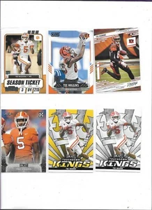 TEE HIGGINS LOT(6) LEAF DRAFT, TOUCHDOWN KINGS PARALLEL, SEASON TICKET, PRESTIGE - Picture 1 of 1