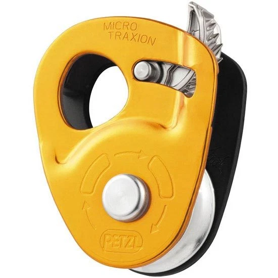 Petzl Seilrollen Micro Traxion Giallo Unisex adulto misura unica Giallo.
