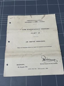 VINTAGE COMMONWEALTH AUSTRALIA CIVIL AVIATION SIR RICHARD WILLIAMS RAAF SIGNED - Picture 1 of 8