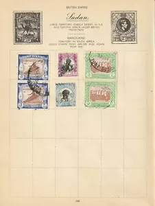 British Empire Port Sudan used Stamps Album sheet - Picture 1 of 1