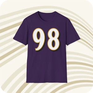 Tony Siragusa #98 Baltimore Ravens Jersey T-Shirt - Front & Back Print - Picture 1 of 6
