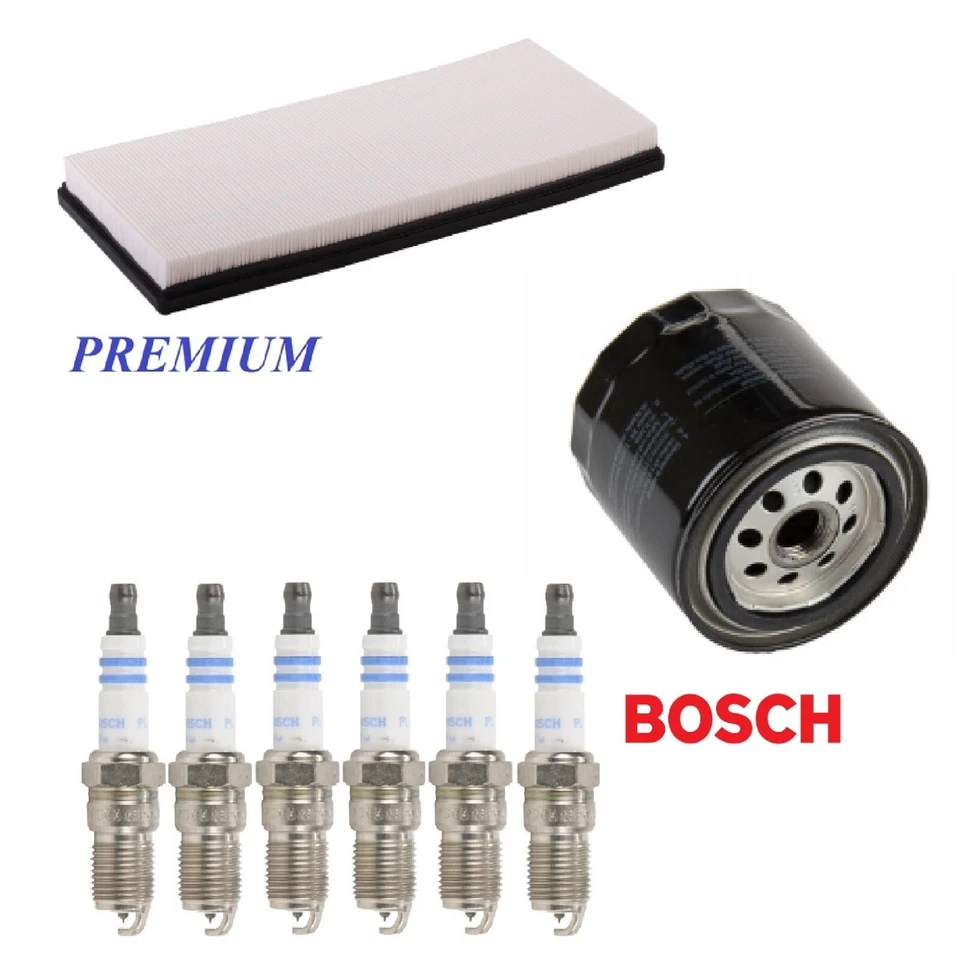 Tune Up Kit Air Oil Filters Spark Plugs For JEEP TJ L6; 4.0L 1997-2006 - Image 1 of 1