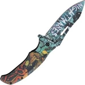 Nightmare X Klappmesser Teufels Totenköpfe - Picture 1 of 5