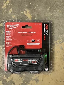 BRAND NEW Milwaukee M18 RED Lithium-Ion XC 5.0 Battery Model #48-11-1850 - Picture 1 of 4