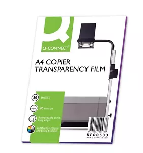 Q-Connect Colour Copier Transparency Overhead Projector Film 50 Sheets - Picture 1 of 1