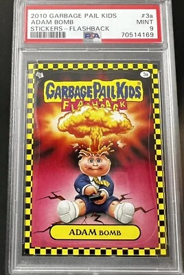 2010 GARBAGE PAIL KIDS #3 ADAM BOMB FLASHBACK SERIES 1 PSA 9 YELLOW BORDER - Image 1 of 2