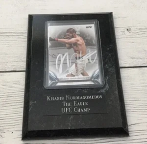 Khabib Nurmagomedov Signed Card Plaque BECKETT BAS COA IP The EAGLE UFC Champ a - Picture 1 of 6