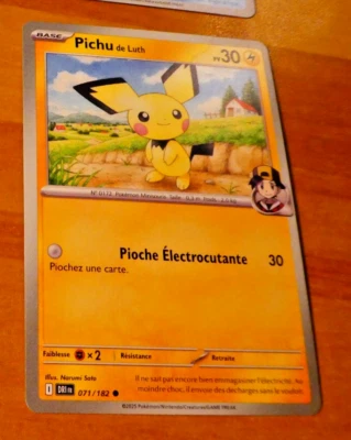 POKEMON RIVALITES DESTINEES CARD CARTE PICHU 071/182 DRI FR EV10 MINT 2025 - Photo 1/2