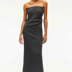 NWT ZARA Strapless Grey 100% Wool Sexy Bodycon Fitted Midi Dress XS XSMALL 0 2 4 - Picture 1 of 5
