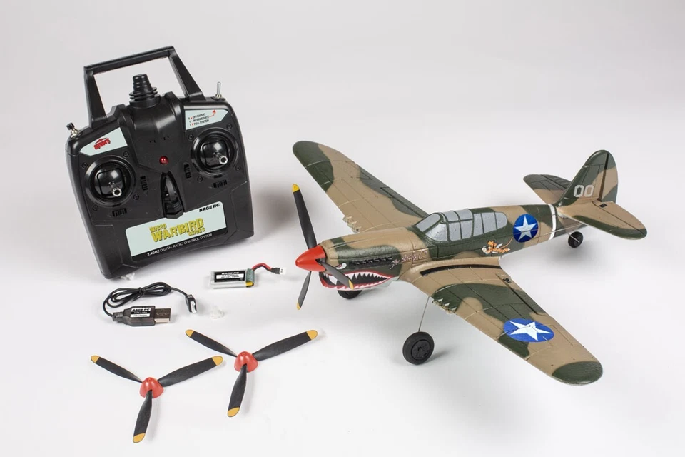 Rage R/C - Curtiss P-40 Warhawk Micro RTF Airplane w/PASS - Image 1 of 1