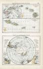 Antyczna mapa-BIEGUN POŁUDNIOWY-WYSPY POLINEZYJSKIE-Andree-1904