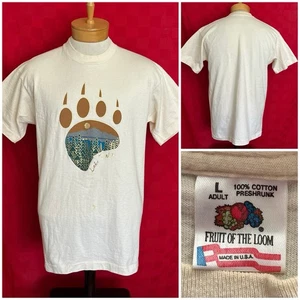 Camisa de arte nativo americano con estampado de pata de oso dorado de Lake Tahoe de colección talla grande - Imagen 1 de 11
