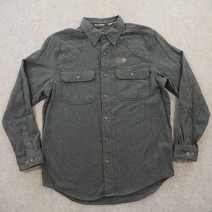 Camisa Harley Davidson Para Hombres Mediana Gris Franela Abotonada Informal Suave Logo Motociclista - Imagen 1 de 13