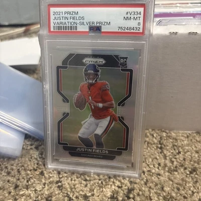 2021 Panini Prizm - Rookie Variation Justin Fields #V-334 Silver Prizm (RC) - Image 1 of 2