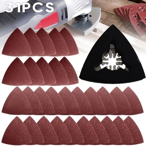 31pcs/Set Sanding Paper Sand Disc Oscillating 60/80/120 Grit High quality - Picture 1 of 8