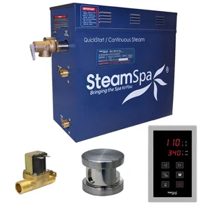 SteamSpa OAT450-A Oasis 4.5 KW QuickStart Steam Bath Generator - Nickel - Picture 1 of 12