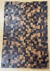 All Hardwood End Grain Chaos Cutting Board with Juice Groove - Picture 1 of 5