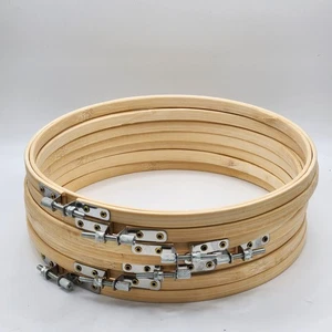 8" Bamboo Enbroidery Hoops, 7 total - Picture 1 of 4
