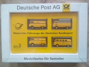 Brekina Deutsche Post AG Serie 3 VW Transporter T1 Set Modelo 1:87 - Imagen 1 de 3