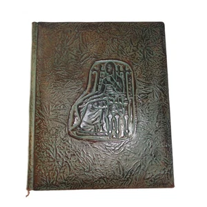 Vintage Leather NoteBook Bulgaria Journal Folder Portfolio Menu Diploma Holder - Foto 1 di 6