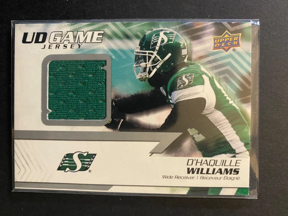 D'Haquille Williams - 2022 Upper Deck CFL Game Worn Jersey Card #UD-DW — 第 1/2 张图片