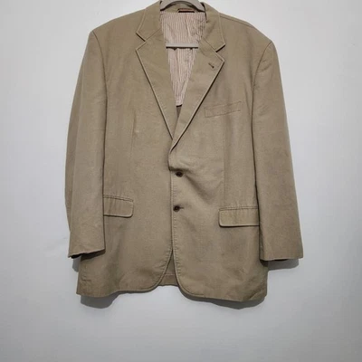 Van Heusen Blazer Jacket Size 46 R Light Brown Sports Coat Jacket Pockets - Image 1 of 4