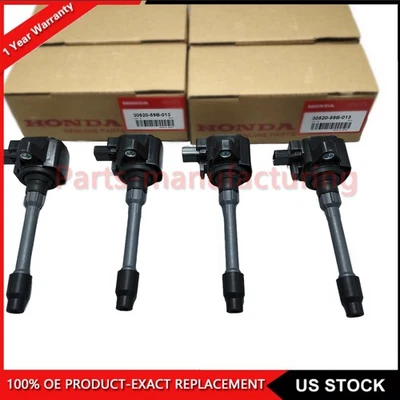 OEM 4 For 2018-2021 Honda Accord 1.5L L4 Ignition Coil & Spark Plug NEW - Image 1 of 4