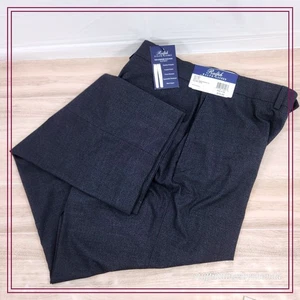 Pantalone elegante uomo RALPH LAUREN blu piatto davanti 34X30 nuovo con etichette, lavabile in lavatrice - Foto 1 di 7