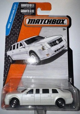 Matchbox 2015 Cadillac One White Stretch Limousine New In Package 1:64 Diecast - Image 1 of 4