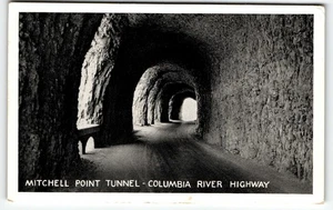 Cartolina Mitchell Point Tunnel Columbia River Highway Oregon O PM 1944 - Foto 1 di 2