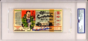 1964 Indy Indianapolis 500 Ticket Signed Mario Andretti PSA DNA COA Autograph F1 - Picture 1 of 2