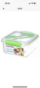 Sistema Large Lunch Food Box 1.2L  Work School Office BPA Free Travel Cutlery - Picture 1 of 2