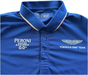 Aston Martin Racing F1 Poloshirt Herren Medium Formel 1 Peroni Blau - Bild 1 von 7