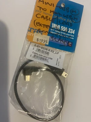 Mini USB Male to Mini USB Male R/Angle Connector Adaptor Cable 0-07-0258-0.02_LF - Image 1 of 2