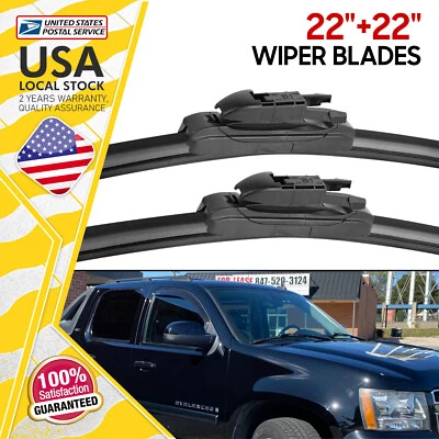 2pcs 22"+22" Windshield Wiper Blade for Chevrolet Avalanche2007-2013 Pinch Tab - Изображение 1 из 4