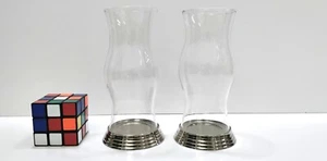 International Silver small Hurricane votive candle holders - Picture 1 of 6