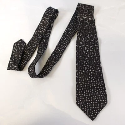 Para Hombres Corbata Negra Geométrica Mosaico Tejido Clásico Fiesta Corbata Vestido Formal BOICOT Foto 1 de 4