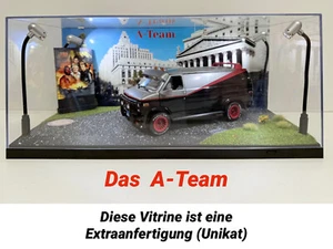 Modellino auto 1:24 Greenlight GMC Vandura Filmauto A-Team Van & Diorama vetrina LED - Foto 1 di 17