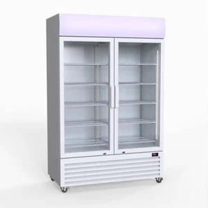Thermaster 1200L Large Two Glass Door Colourbond Upright Drink Fridge - Comm... - Picture 1 of 12