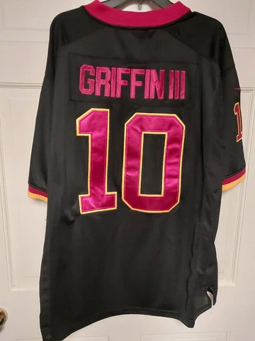 Replica Washington Redskins ROBERT GRIFFIN III Black Jersey Men XL Cover