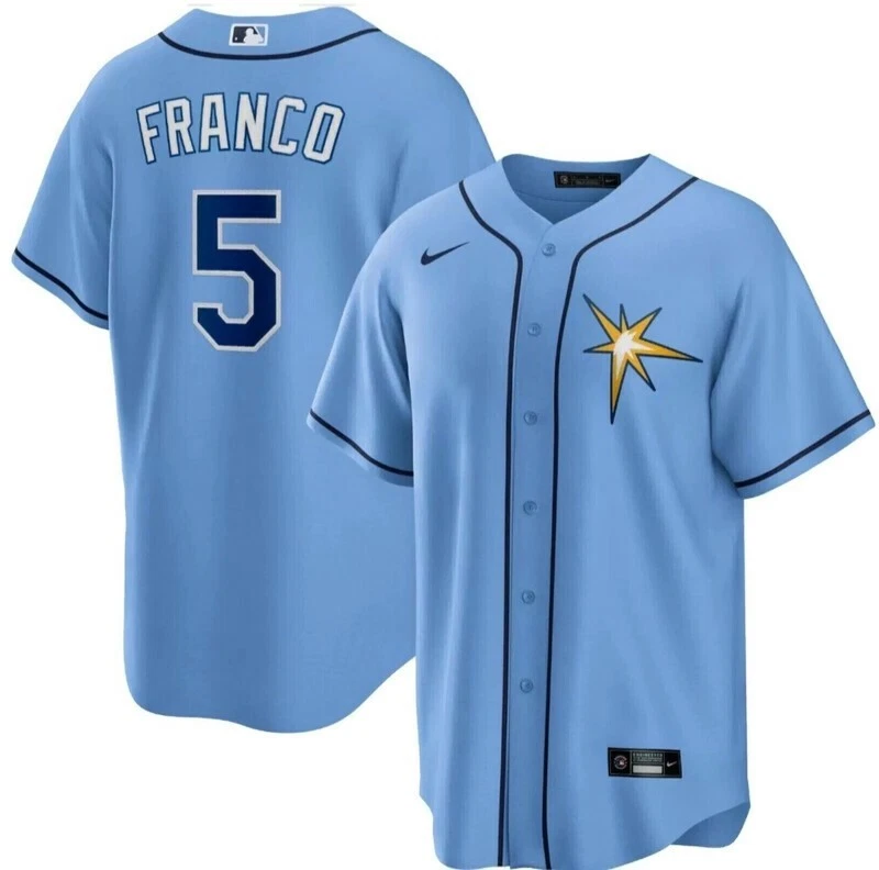 Nike Tampa Bay Rays Jersey Wander Franco Mens Small Blue With Tag