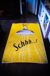 Cartel de bebida original 1990 Schweppes Shower francés refugio autobús vintage - Imagen 1 de 8